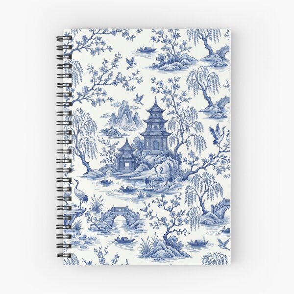 Item preview, Blue Chinoiserie Toile Seamless Pattern designed and sold by FashioonTrends.