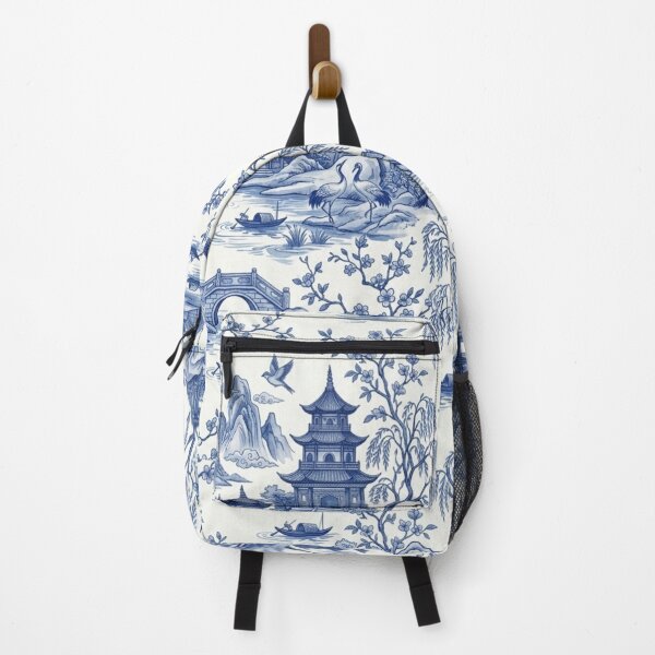 Item preview, Blue Chinoiserie Toile Seamless Pattern designed and sold by FashioonTrends.