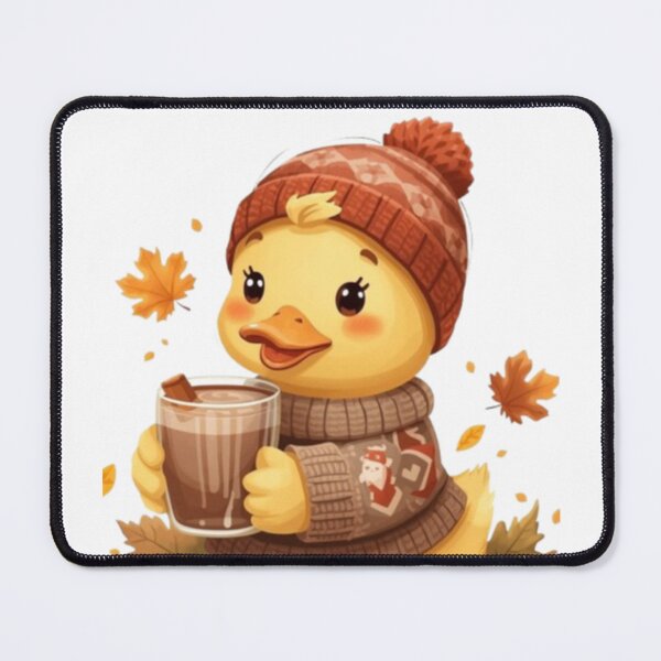 Item preview, Cute Autumn Duck with Hot Chocolate | Cozy Kawaii Sticker designed and sold by Stylestickers55.
