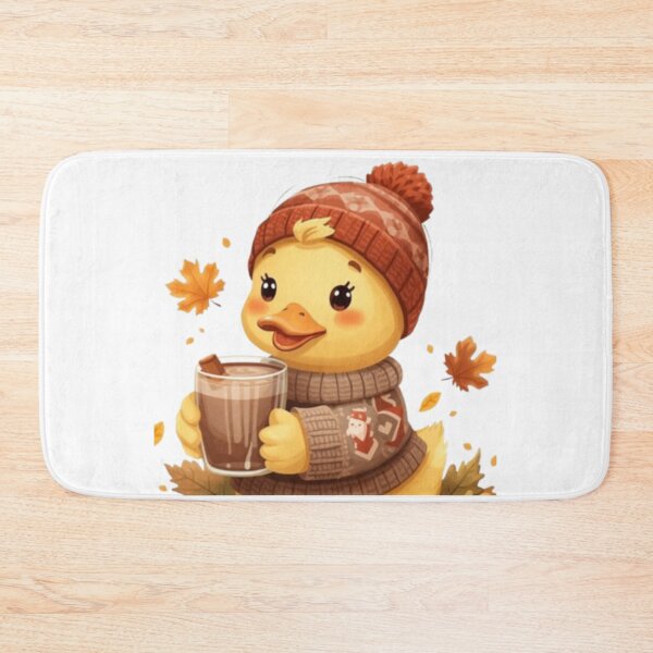 Item preview, Cute Autumn Duck with Hot Chocolate | Cozy Kawaii Sticker designed and sold by Stylestickers55.