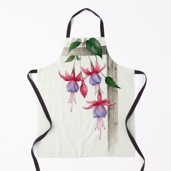 Item preview, Fuchsia 'Dark Eyes' in Wabi-Sabi Watercolor #4 designed and sold by Helios Be. Lavsh.