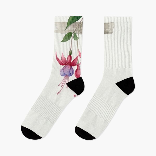 Item preview, Fuchsia 'Dark Eyes' in Wabi-Sabi Watercolor #4 designed and sold by Helios Be. Lavsh.