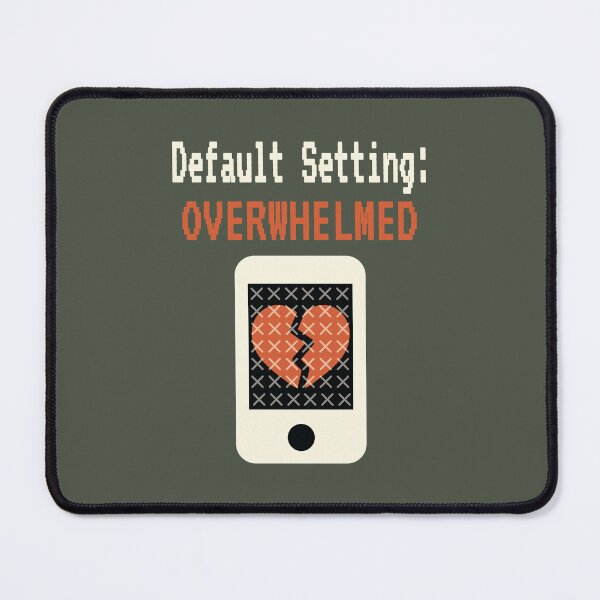 Item preview, Default Setting Overwhelmed - Retro Pixel Digital Art  designed and sold by ANJ Designs.