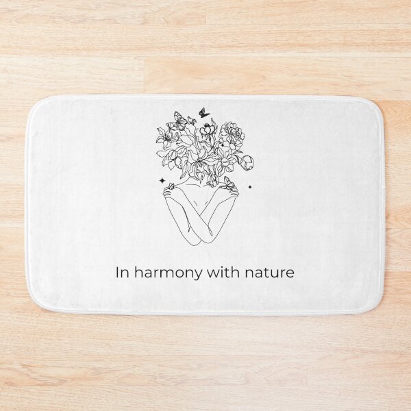 Item preview, In harmony with nature - Minimalist Flower Woman designed and sold by PaniKoszulkaD.