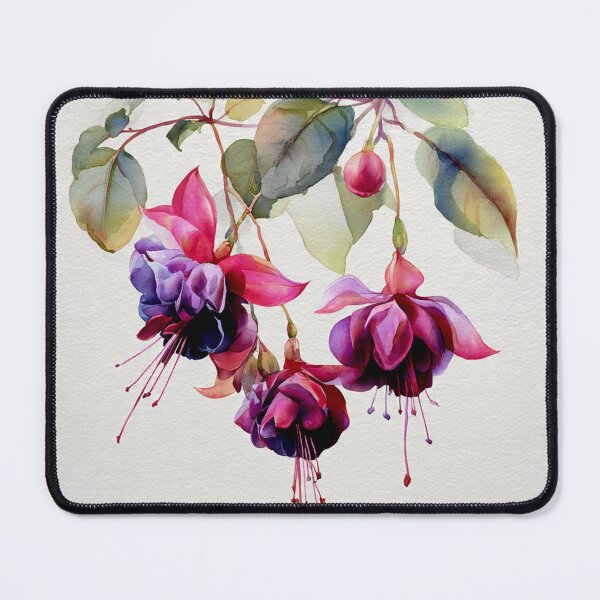 Item preview, Fuchsia 'Dark Eyes' in Wabi-Sabi Watercolor #5 designed and sold by Helios Be. Lavsh.