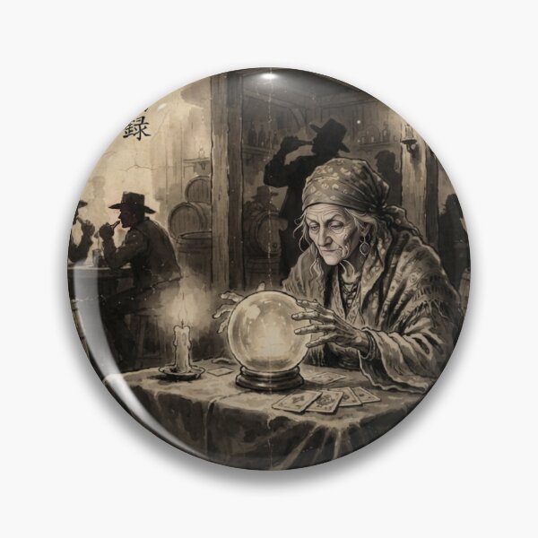 Item preview, The Western Fortune Teller's Prophecy Sumi-e Ink Wash designed and sold by DuckOddity.
