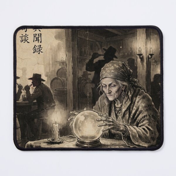 Item preview, The Western Fortune Teller's Prophecy Sumi-e Ink Wash designed and sold by DuckOddity.