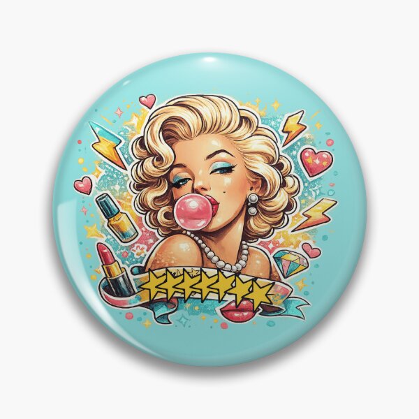 Item preview, Retro Glam Bubble Gum Girl. designed and sold by LunaPrintCo.