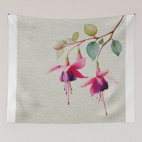 Item preview, Fuchsia 'Dark Eyes' in Wabi-Sabi Watercolor #6 designed and sold by Helios Be. Lavsh.