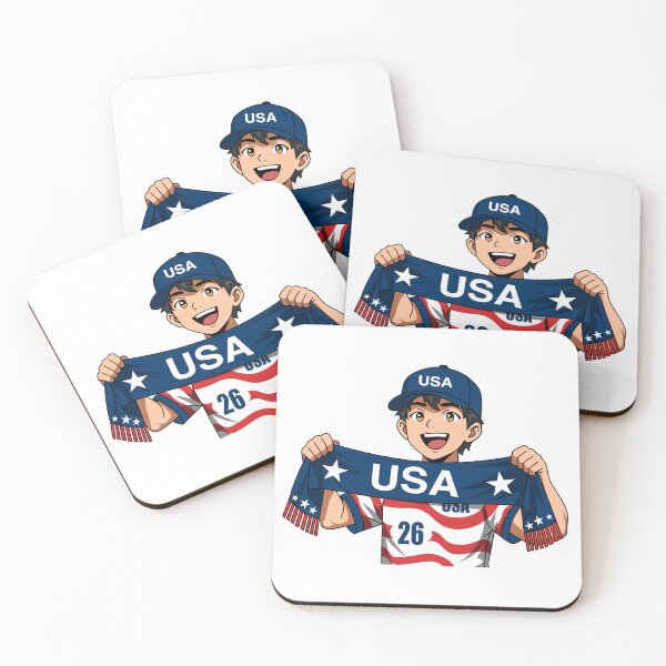 Item preview, USA Soccer Fan Anime Boy Scarf designed and sold by Anne97s.