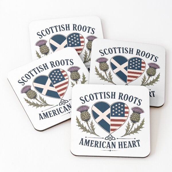Item preview, Scottish Roots American Heart Vintage Heritage Pride Gift  designed and sold by ArcanePrintsxo.