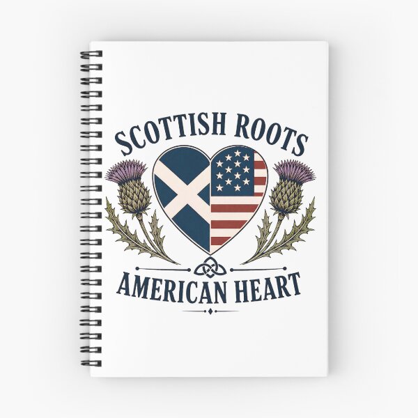 Item preview, Scottish Roots American Heart Vintage Heritage Pride Gift  designed and sold by ArcanePrintsxo.