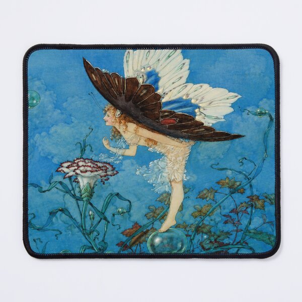 Item preview, Winged Fairy By Harold Gaze - Fairy Art Vintage Fantasy Illustration for Cottagecore Decor designed and sold by RickE.