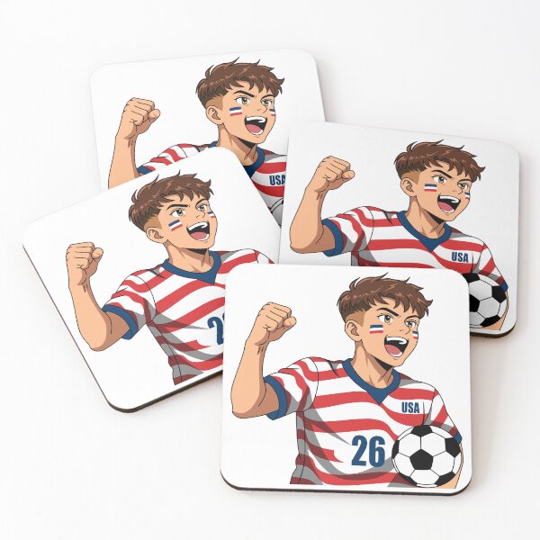 Item preview, Anime Soccer Player Cheering USA Team Boy designed and sold by Anne97s.