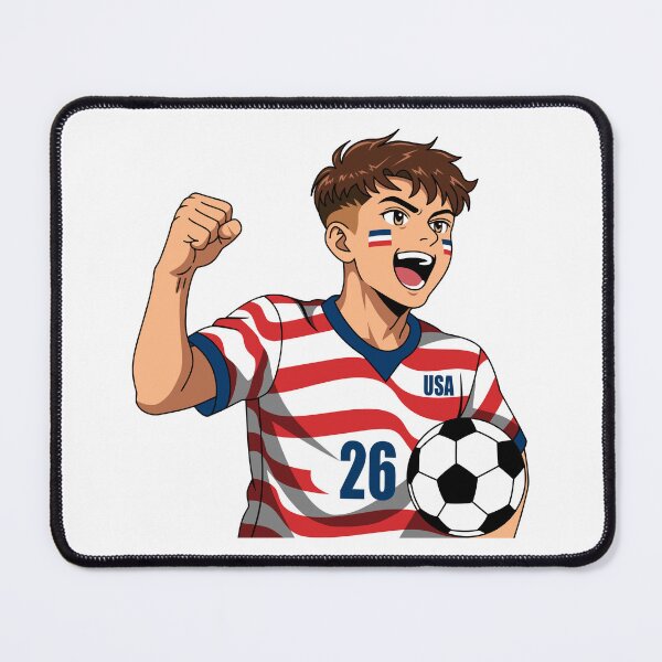 Item preview, Anime Soccer Player Cheering USA Team Boy designed and sold by Anne97s.