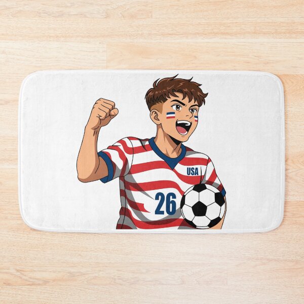 Item preview, Anime Soccer Player Cheering USA Team Boy designed and sold by Anne97s.