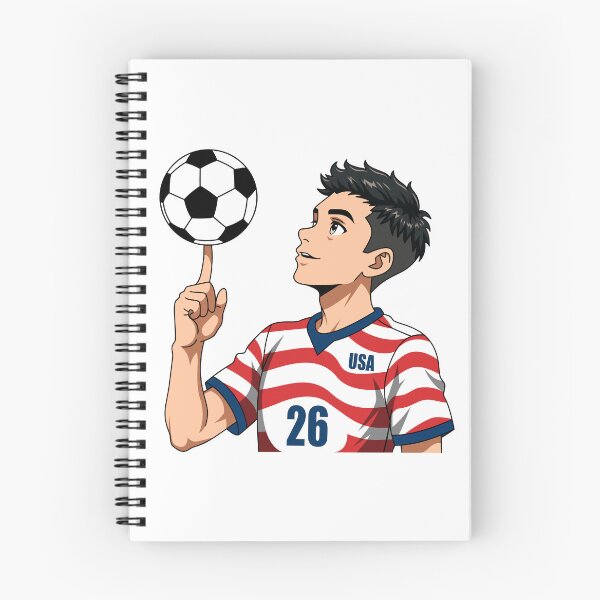 Item preview, Soccer Ball Spinning Anime USA Boy Art designed and sold by Anne97s.