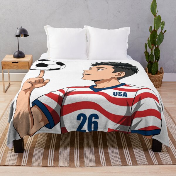 Item preview, Soccer Ball Spinning Anime USA Boy Art designed and sold by Anne97s.