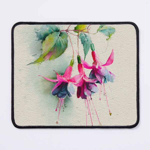 Item preview, Fuchsia 'Dark Eyes' in Wabi-Sabi Watercolor #7 designed and sold by Helios Be. Lavsh.