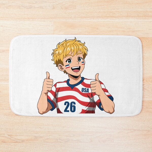 Item preview, Cute Blonde Anime USA Soccer Fan Thumbs Up designed and sold by Anne97s.