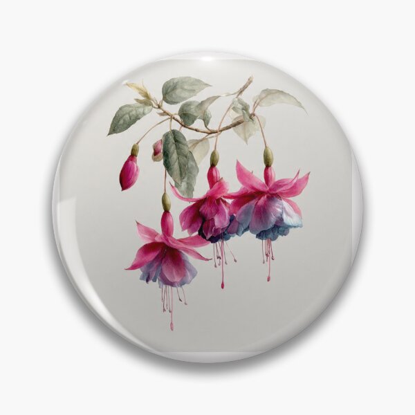 Item preview, Fuchsia 'Dark Eyes' in Wabi-Sabi Watercolor #8 designed and sold by Helios Be. Lavsh.