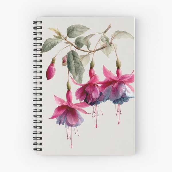 Item preview, Fuchsia 'Dark Eyes' in Wabi-Sabi Watercolor #8 designed and sold by Helios Be. Lavsh.