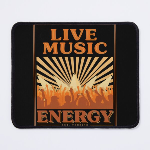 Item preview, "Live Music Energy – Vintage Concert Crowd Tour Poster Design designed and sold by Midnight Veil Designs.