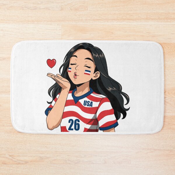 Item preview, Cute Anime Girl Blowing A Kiss USA designed and sold by Anne97s.