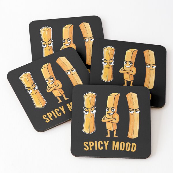 Item preview, Spicy Mood Funny French Fries Retro Cartoon Graphic designed and sold by DigitalArtx-com.