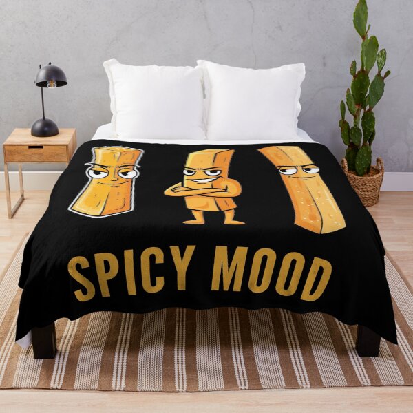 Item preview, Spicy Mood Funny French Fries Retro Cartoon Graphic designed and sold by DigitalArtx-com.