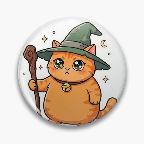 Item preview, Cute Wizard Cat with Hat and Magic Wand designed and sold by MO11185.