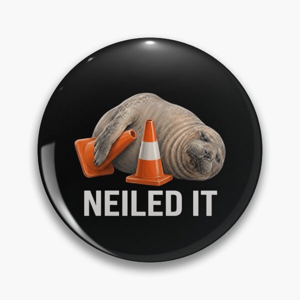 Item preview, Neiled It Neil The Seal Cute Elephant Seal With Traffic Cone designed and sold by haitrieuic96.