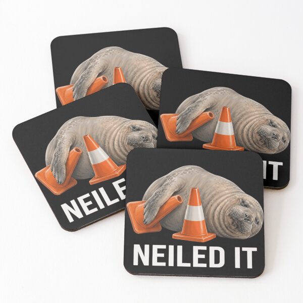 Item preview, Neiled It Neil The Seal Cute Elephant Seal With Traffic Cone designed and sold by haitrieuic96.