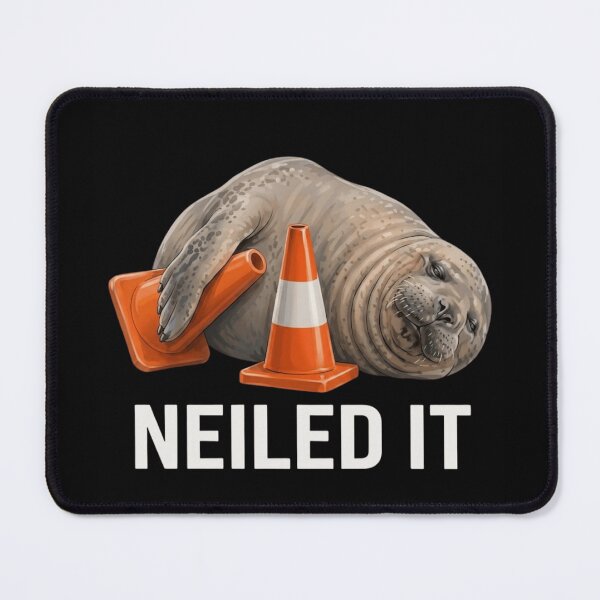 Item preview, Neiled It Neil The Seal Cute Elephant Seal With Traffic Cone designed and sold by haitrieuic96.