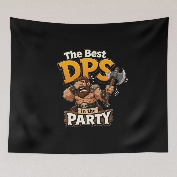 Item preview, The Best DPS In The Party Funny RPG Barbarian designed and sold by BadhbhArt.