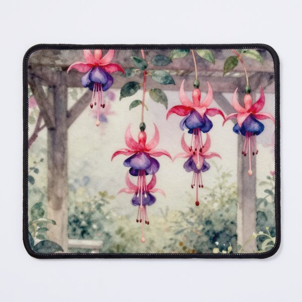Item preview, Fuchsia 'Dark Eyes' in Wabi-Sabi Watercolor #9 designed and sold by Helios Be. Lavsh.