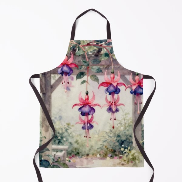 Item preview, Fuchsia 'Dark Eyes' in Wabi-Sabi Watercolor #9 designed and sold by Helios Be. Lavsh.