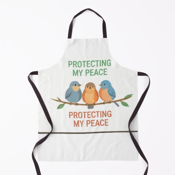 Item preview, Protecting My Peace Cute Watercolor Birds Design designed and sold by Shadrach Roo.
