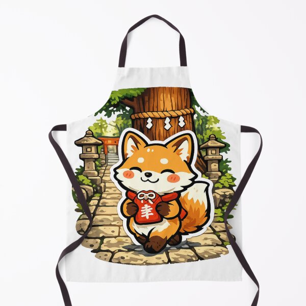Item preview, Sacred Fox Shrine Path | Cute Japanese Fox with Omamori Sticker | Japan Spiritual Aesthetic designed and sold by kawaii animal store (in Japan).