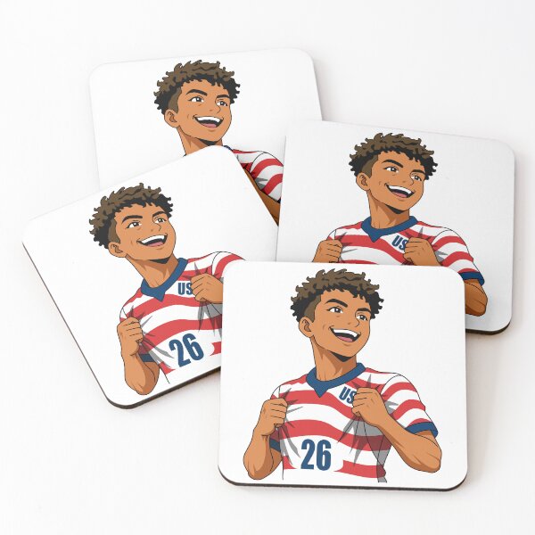 Item preview, Passionate Anime USA Soccer Fan Holding Jersey Chest designed and sold by Anne97s.