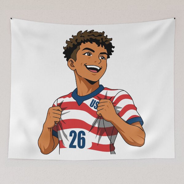 Item preview, Passionate Anime USA Soccer Fan Holding Jersey Chest designed and sold by Anne97s.