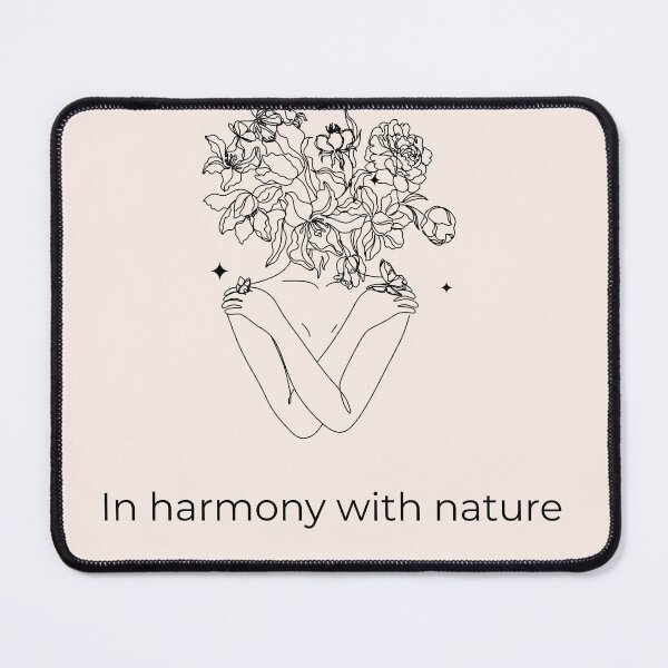Item preview, In harmony with nature - Minimalist Flower Woman designed and sold by PaniKoszulkaD.