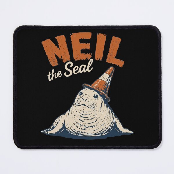 Item preview, Neil the Seal with Traffic Cone Hat Cute Vintage Illustration designed and sold by haitrieuic96.