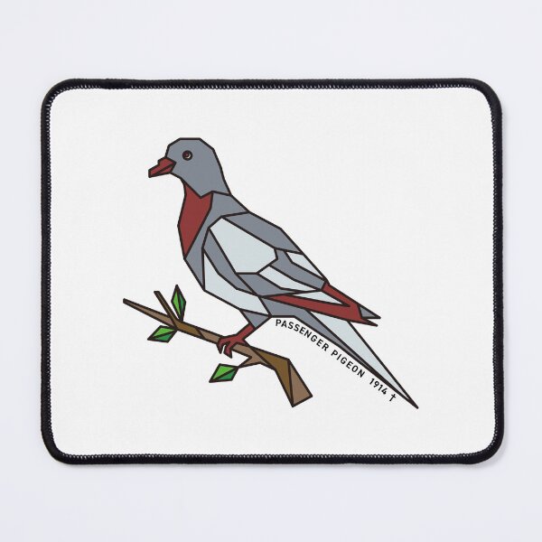 Item preview, Geometric Passenger Pigeon - Brick Red Accent designed and sold by AnimalsKnowAll.