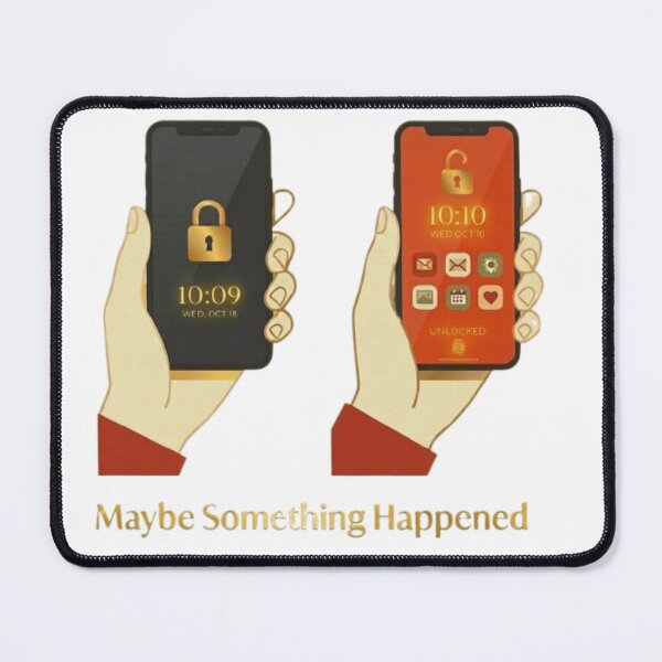 Item preview, Maybe Something Happened Funny Phone Addiction Checking Screen Illustration designed and sold by Northern Glow Art.