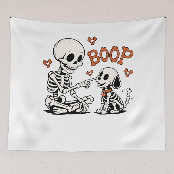 Item preview, Skeleton Dog Boop Funny Halloween Girl Men Women designed and sold by clothesy7.