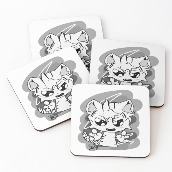 Item preview, Roaring Monochrome Chibi Tiger Cute Grayscale Wild Cat Art designed and sold by Foxintheloart.