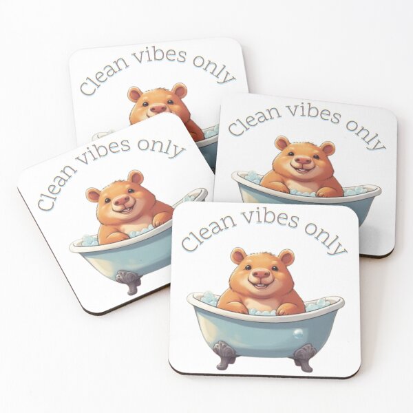 Item preview, Clean Vibes Only Cute Bear Bath Time Bubble Bath designed and sold by TheFrameVault.