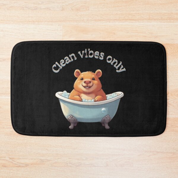 Item preview, Clean Vibes Only Cute Bear Bath Time Bubble Bath designed and sold by TheFrameVault.
