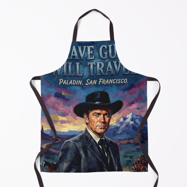 Item preview, Have Gun Will Travel Retro Western Paladin San Francisco Knight Errant Tribute Art TV Show Poster designed and sold by Art's Diner.